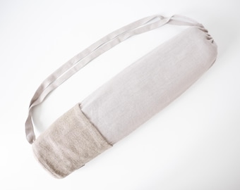 Linen Yoga Carrier – Handmade, Eco-Friendly Mat Bag, Minimalist