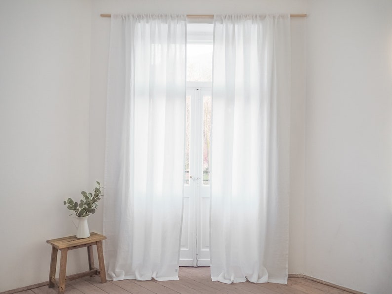 rod pocket linen curtains