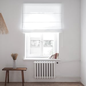 Linen roman shade | Medium linen shades | Window shades