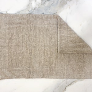 Linnen badstofmat, boho stonewashed badkamertapijt, absorberende vloermat in spastijl