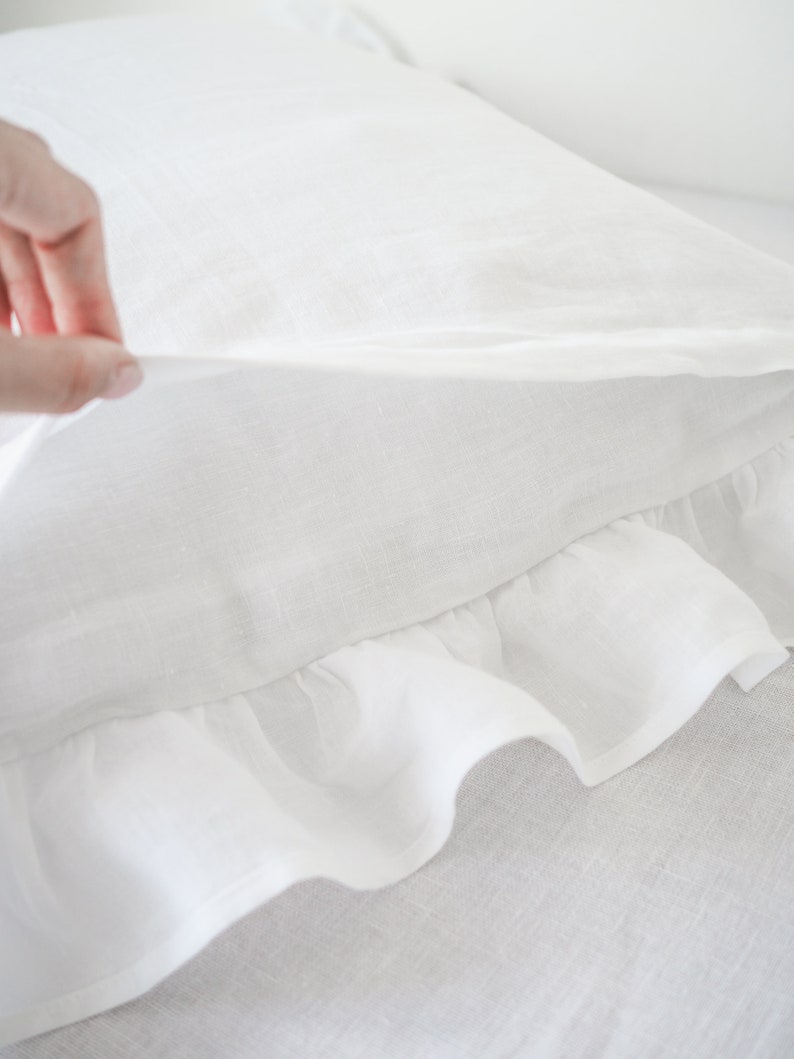 white linen pillowcase