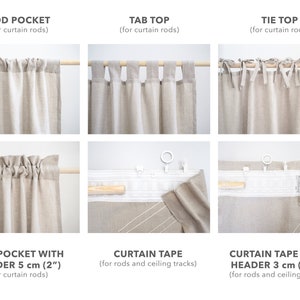 Linen Curtain Panel Made of MEDIUM LINEN 160 G/m2 Soft and - Etsy