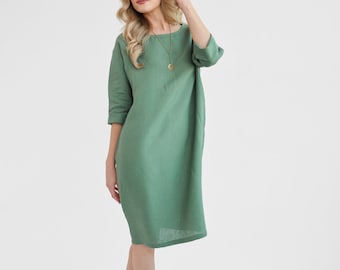 Chartreuse Linen Dress, Green Shift Dress With Pockets, Linen Clothing, Mid Century Modern, Loose Fitting Linen Dress, Minimalist Clothing - Etsy Chartreuse Linen Dress, Green Shift Dress With Pockets, Linen Clothing, Mid Century Modern, Loose Fitting Linen Dress, Minimalist Clothing - Etsy