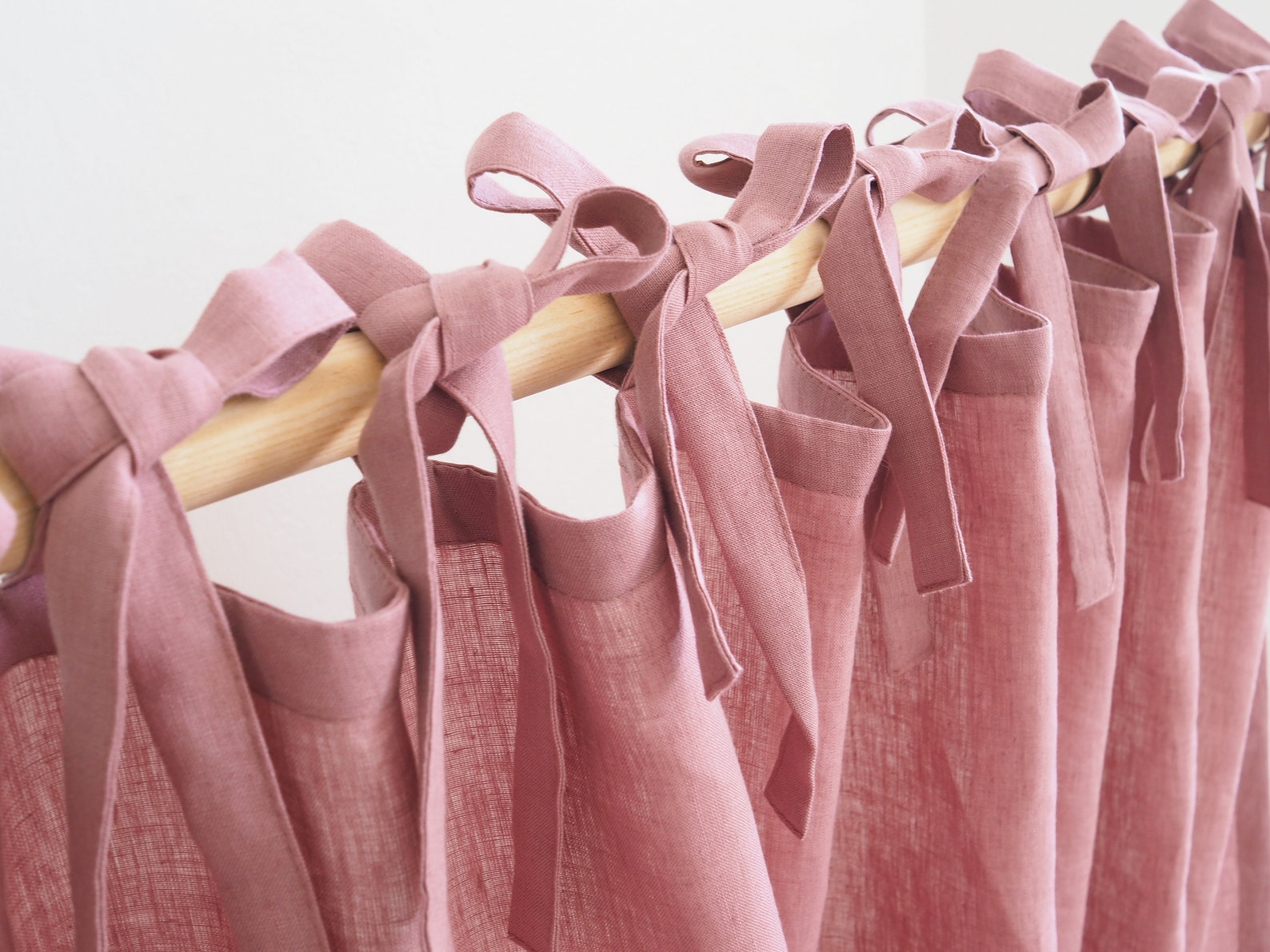 Linen Tie Top Curtain Made of MEDIUM LINEN 160 G/m2. Linen Etsy