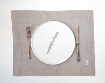 Linen Placemats, Natural Placemats, Cloth Placemats, Table Placemats, Table Linens, Custom placemats.