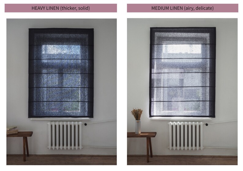 Linen Roman Blind RUSTIC LINEN Roman Blind Different Sizes Etsy