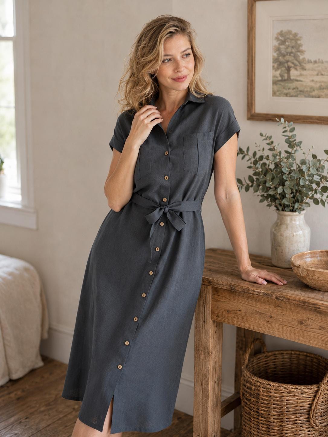 1940s fashion women dresses Vintage Dress Retro 40s 50s Button Down Business Work A Line Cocktail Formal Dress Black at Amazon Women's Clothing store mfgstyle_SALT1431 Elegant Mother Summer 2020 Size:Adult XL