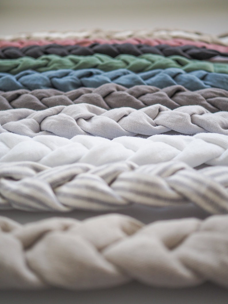 Braided Linen Curtain Hold-back Made of Heavy Linen (280 G/m2 ...