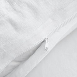 Pure white pillowcase with a zipper. simple pillow cover.