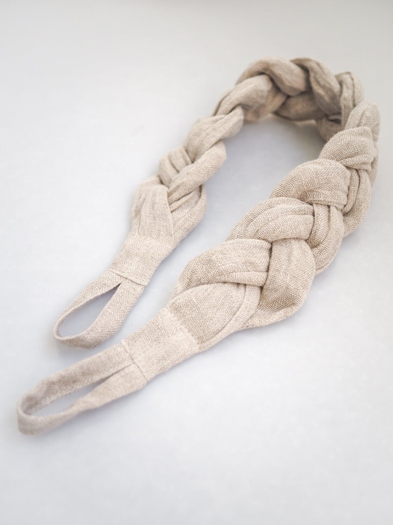 Handcrafted Braided Linen Curtain Tieback, Muslin Fabric Holdback - Etsy