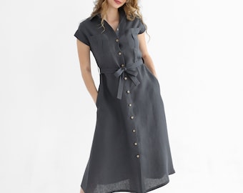 piece of white peony linen dress Peony Bouquet Asymmetric Embroidered Linen Slip main image 0