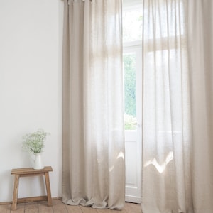 tab top linen drapes