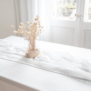 delicate linen runner