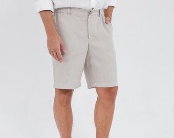 Mens linen shorts. linen clothing men. men shorts.