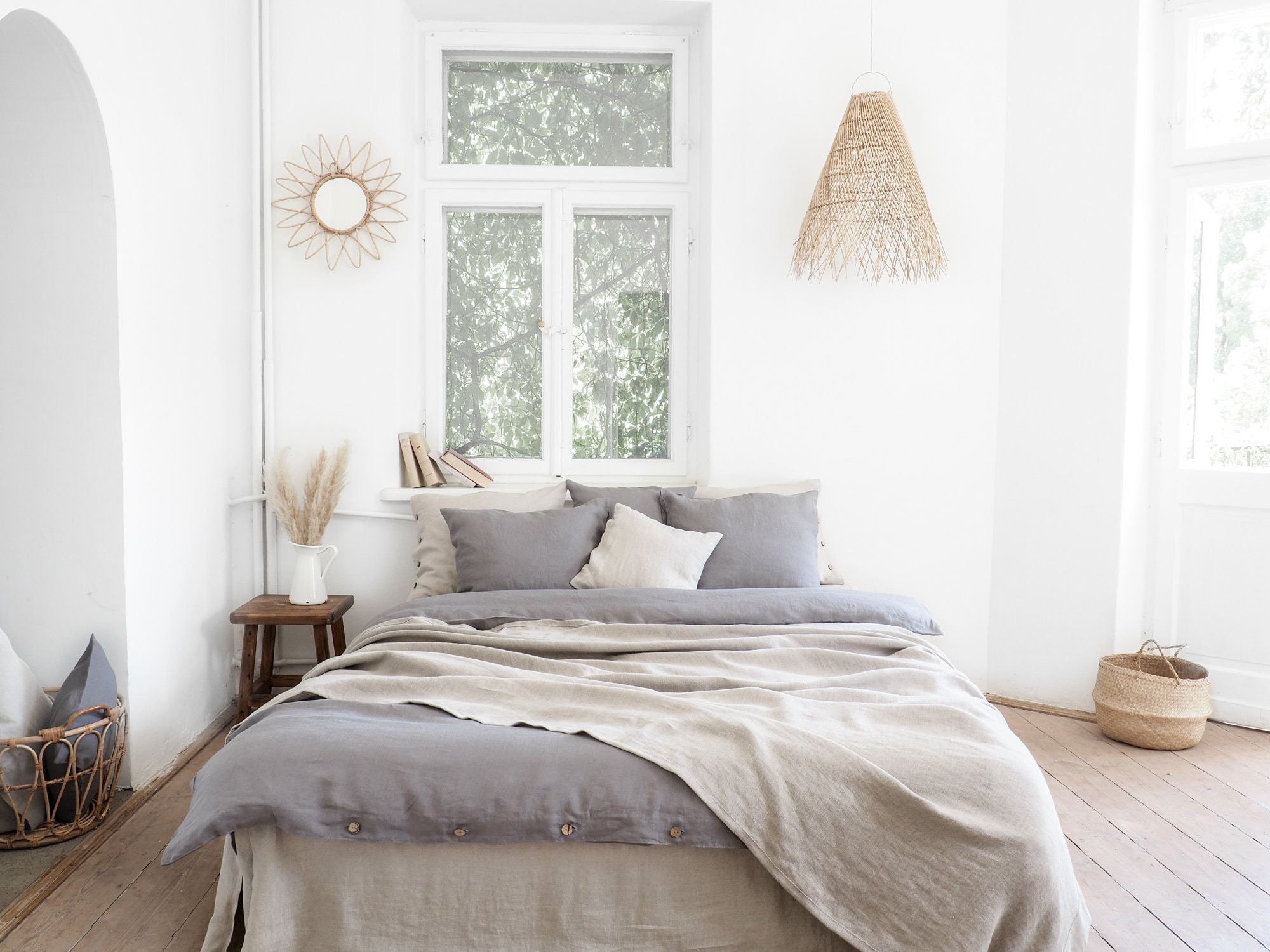 Linen blankets for summer sale
