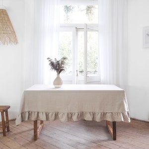 natural linen tablecloth