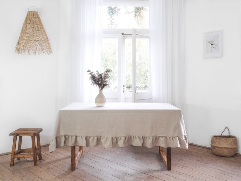 natural linen tablecloth