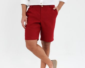 Linen shorts. mens shorts. summer clothing.