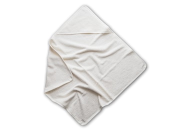 Toalla de bebé con capucha de rizo de lino, bata de baño para bebé