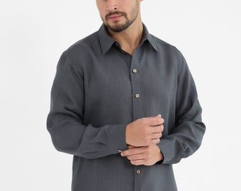 Linen shirt for men. mens clothing. flax shirt.