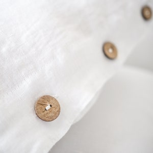 pillowcase with coconut buttons