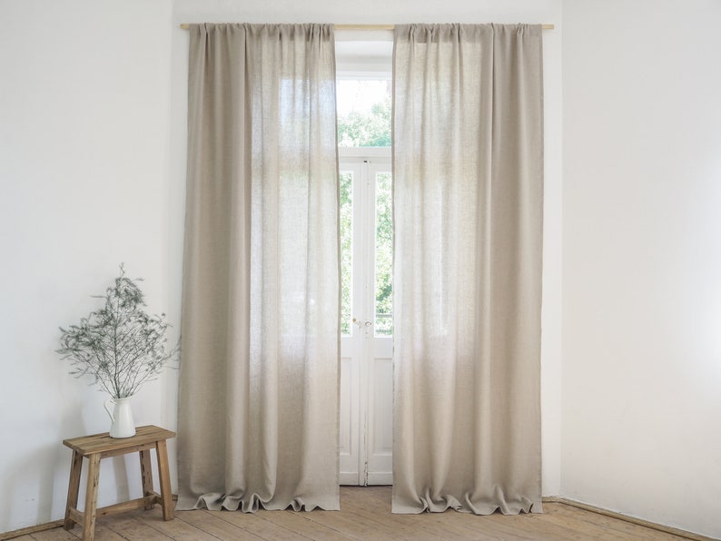 medium linen curtain panel