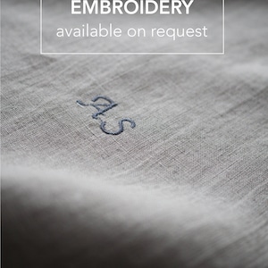 Natural Linen Body Pillowcase, Stonewashed Linen, Envelope Closure image 9