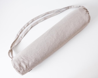 Linen Yoga Mat Bag – Handmade, Eco-Friendly Yoga Carrier