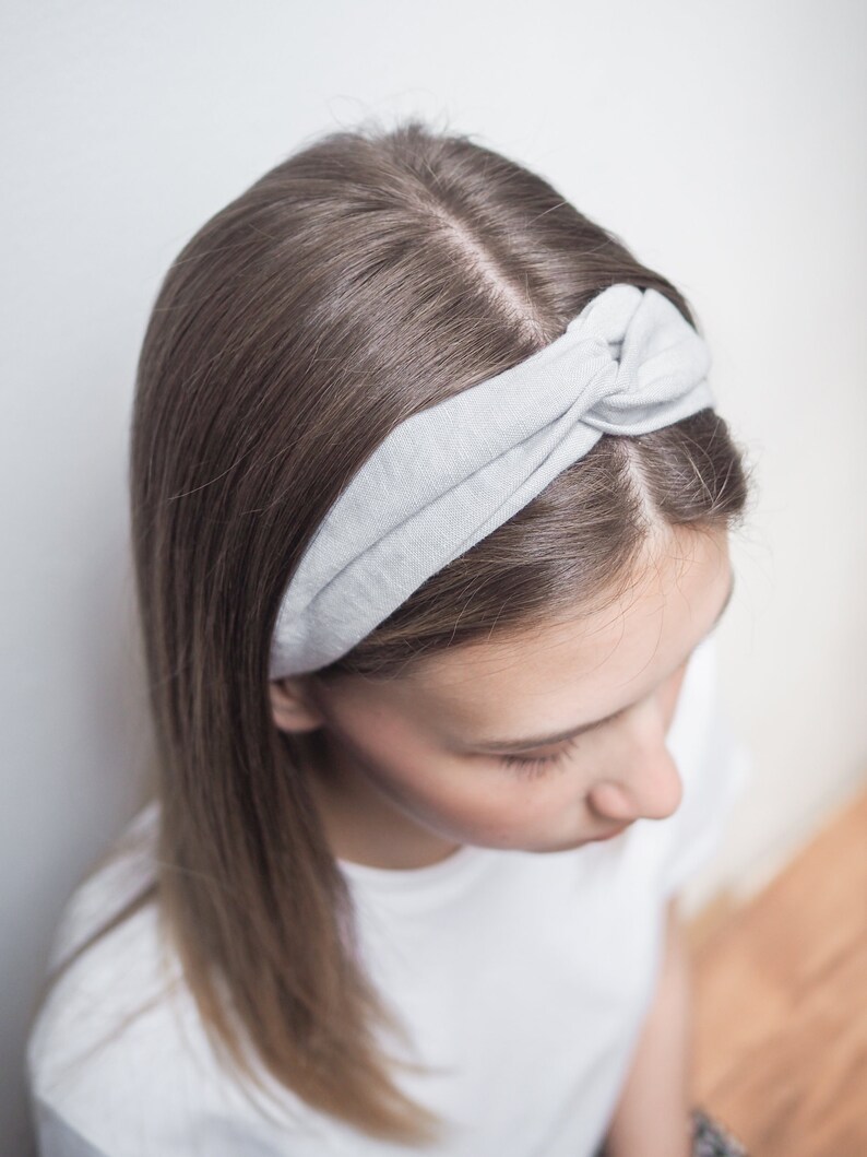 linen headband with a knot
