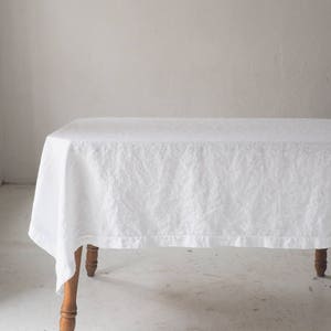 prewashed linen tablecloth