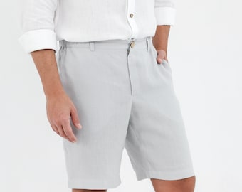 Linen shorts. men shorts. mens clothing.