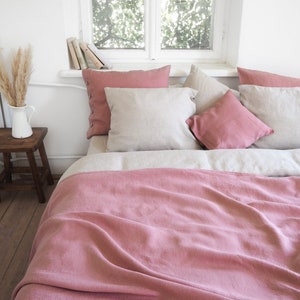 dusty pink bed throw