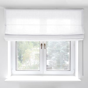 Linen roman blind | Heavy linen roman shades | Window shades