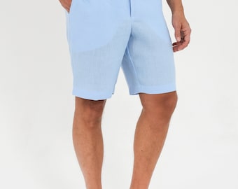 Men shorts. mens linen shorts. handmade clothing.