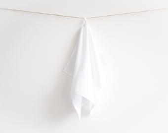 White linen kitchen towel. Handmade by so linen!