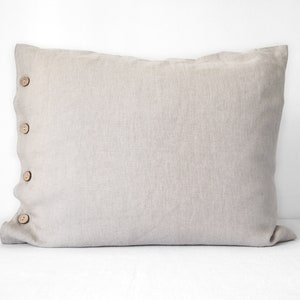 natural buttoned pillowcase