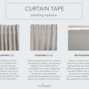 linen curtains with pleating