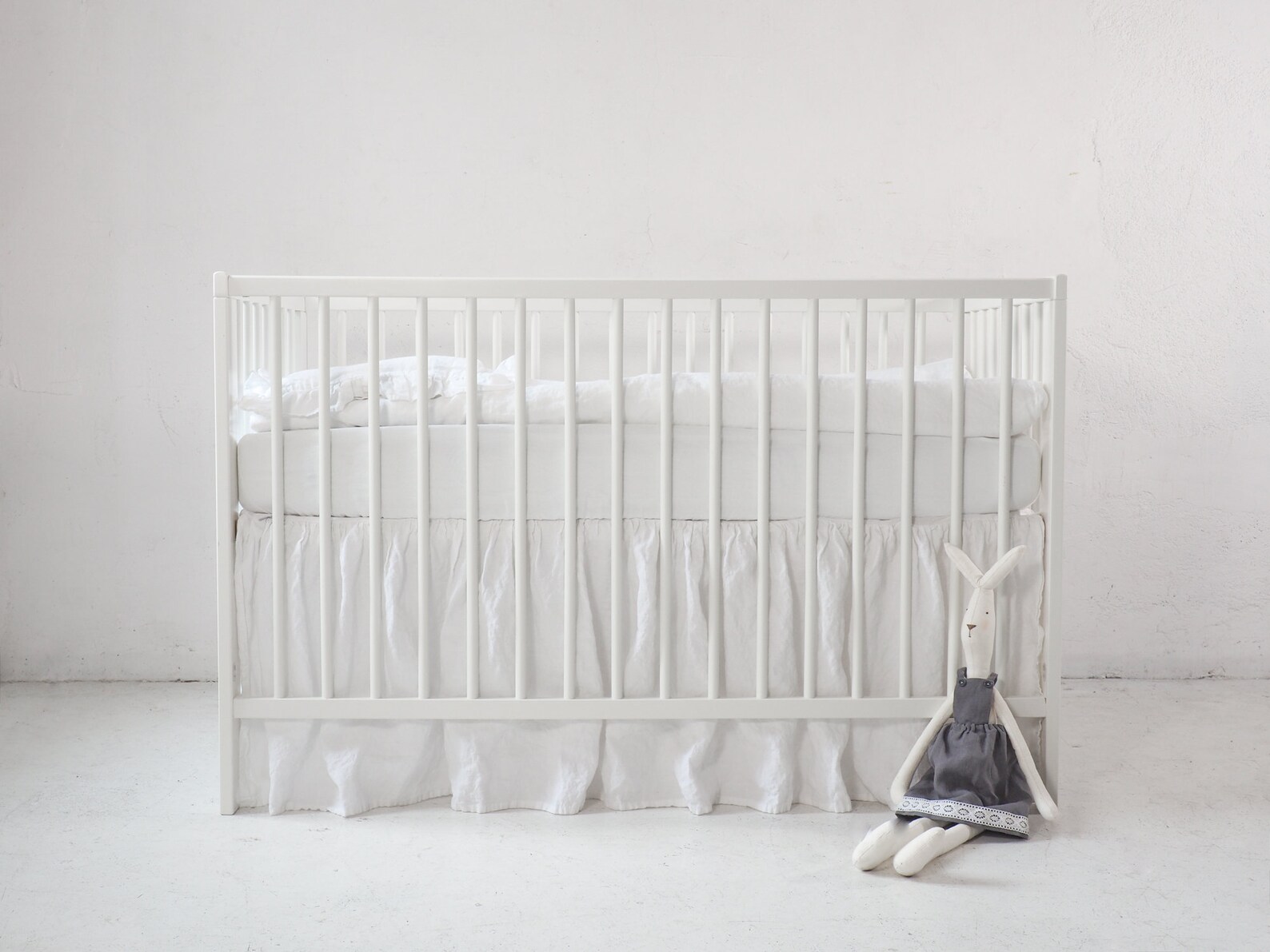 Pure White Crib Bedding Set. White Crib Bedding Set Girl. Etsy