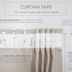 medium linen curtain with tape