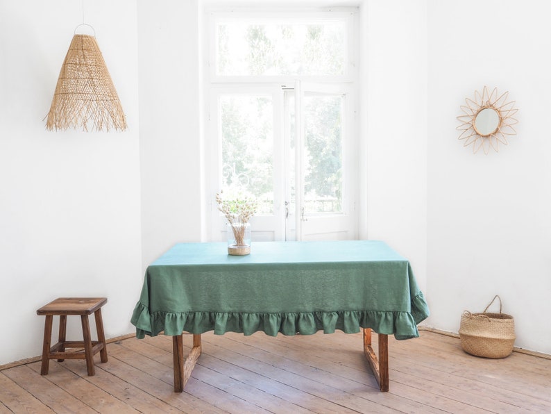 eucalyptus green tablecloth