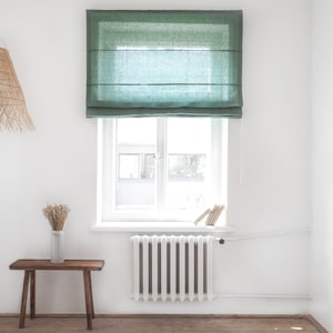Linen roman blind | Medium linen roman shades | Fabric shades