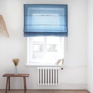 Linen roman shade | Medium linen natural shade | Roman blind
