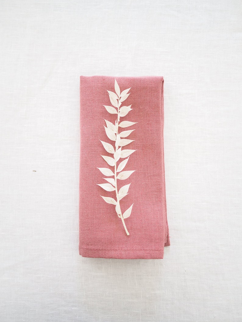 dusty pink table napkin