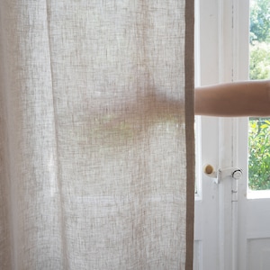 medium linen rod pocket curtain