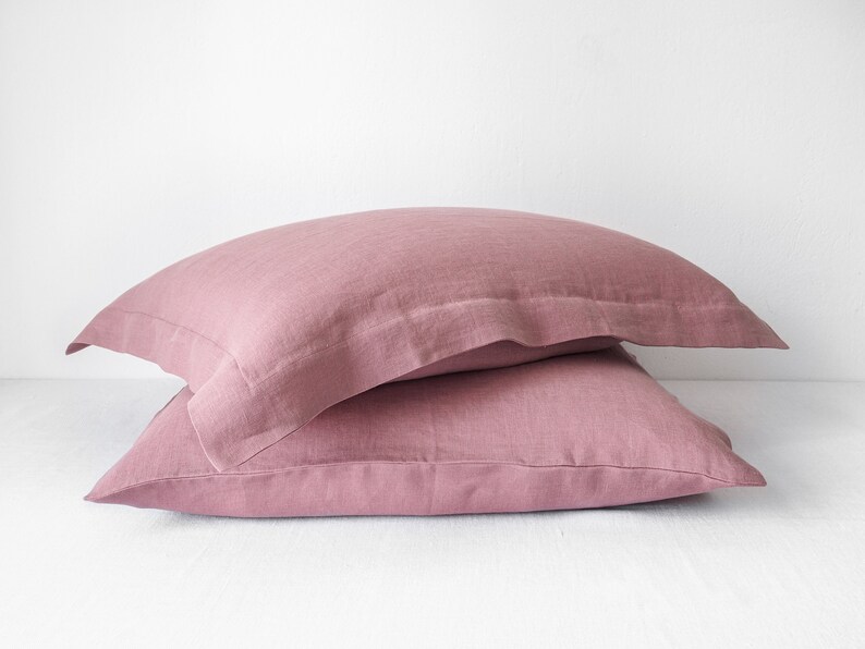 Dusty Pink Linen Pillow Sham Made of 100 European Linen. Etsy
