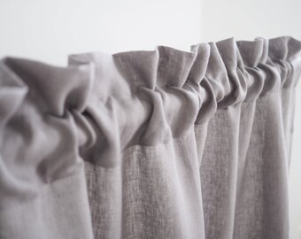 Stonewashed linen curtain panel made of MEDIUM LINEN (160 g/m2). Custom size. Natural and airy.