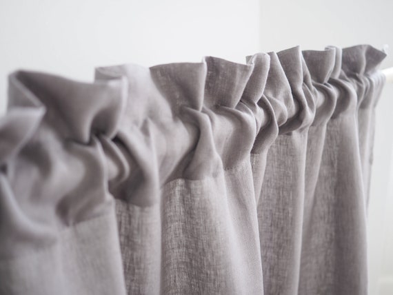 Stonewashed Linen Curtain Panel Custom Size Linen Curtain Etsy
