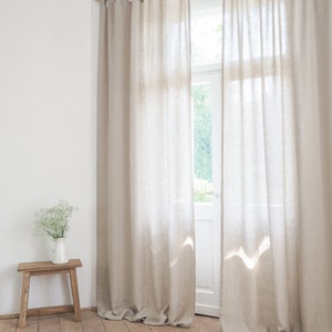 tab top linen drapes