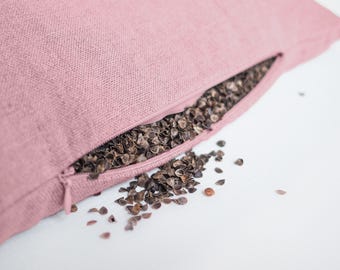 Linen Buckwheat Pillow, Natural Sleep Pillow (30x40cm/35x50cm)