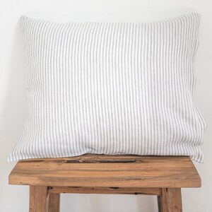 linen striped pillowcase